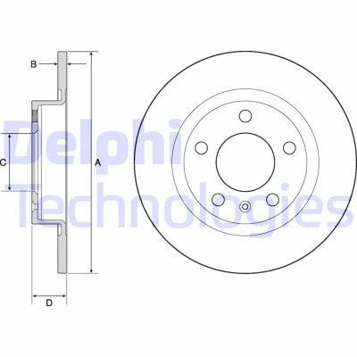 Bild av Bromsskiva DELPHI BG4675