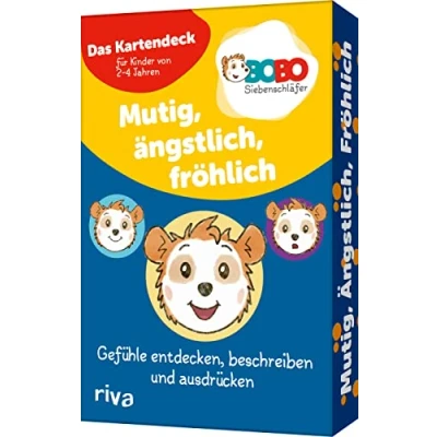 Bild av Bobo Siebenschläfer Mutig, ängstlich, fröhlich: Gefühle entdecken, beschreiben und ausdrücken Das Kartendeck für Kinder von 2 4 Jahren. Lernspiel/Denkspiel mit Bildergeschichten