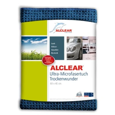 Bild av ALCLEAR 820901 mikrofiberduk för bil, torkduk, torkduk bilvård, rekonditionering av billack, motorcykel, kök och hushåll, kökshandduk, mikrofiberduk, absorberande, 60 x 40 cm, blå