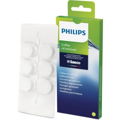 Bild av Philips Original Tabletter som avlägsnar kaffeolja Förläng maskinens livslängd Brygg kaffe med godare smak Använd en gång i månaden Räcker till 6 ggr Håller din bryggaren ren CA6704/10