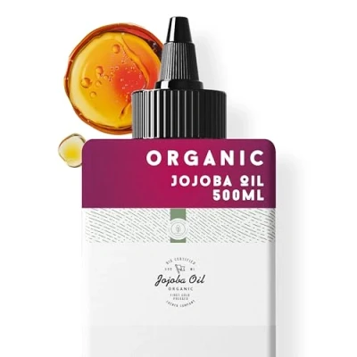 Bild av 500ml Ekologisk Jojobaolja, Kallpressad, Ren 100% Naturlig Vård för Hud, Hår, Skägg Flaska i Växtbaserad Plast Buteljerad Frankrike
