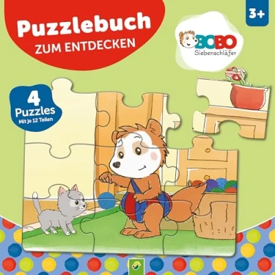 Bild av Bobo Siebenschläfer Puzzlebuch zum Entdecken: 4 Puzzles mit je 12 Teilen Für Kinder ab 3 Jahren