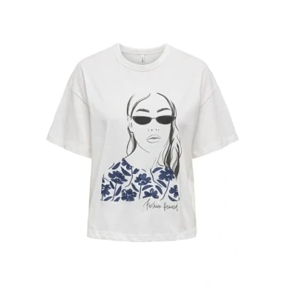 Bild av ONLY Onltenna GIRL BOX Tshirt med print, Storlek: XS, Cloud dancer