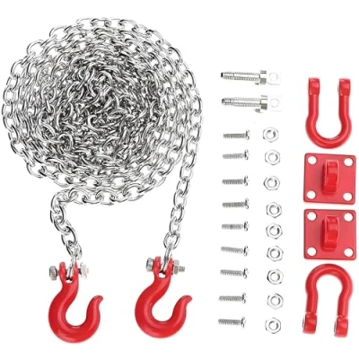 Bild av RC Car Tow Hook Trailer Chain Set, U Shaped Mount Parts för Climbing Crawler Upgrade Part