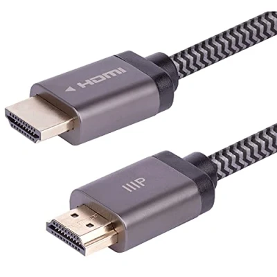 Bild av Monoprice 142683 8K certifierad flätad Ultra High Speed HDMI 2.1 kabel 3 m svart 48 Gbit/s, kompatibel med Sony PS5, Microsoft Xbox Series X &amp; S