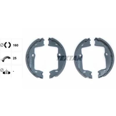 Bild av TEXTAR 91018400 Mâchoires De frein à main sans levier du accessoires OPEL: Vectra B Break, Omega Caravan, Calibra A