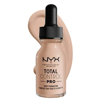 Bild av NYX Professional Makeup Total kontroll Pro Drop Foundation, exakt dosering, modulär och anpassningsbar täckning, vegansk formula, naturlig finish, 13 ml, nyans: Porslin