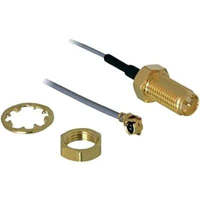 Bild av Delock HF Antenna Connection for Installation Antennkabel I PEX (hane) till RP SMA (hona) 20 cm svart