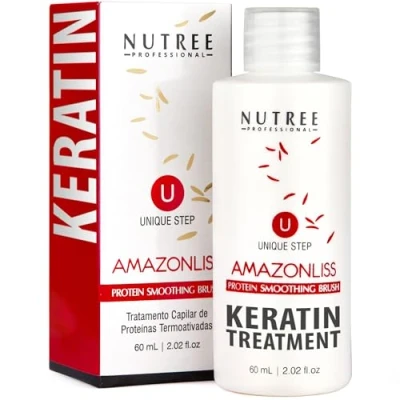 Bild av Plattång Brasiliansk Keratin Behandling 1 Steg Protein Utjämnande Luktfri Formaldehydfri Lätt att applicera (Keratin 60 ml)