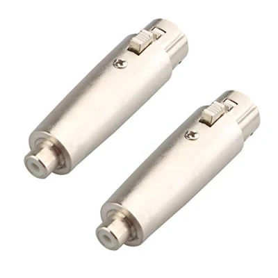 Bild av Jopto 2 st 3 polig XLR honuttag till RCA hona adapter ljud mikrofon kontakt omvandlare kön växlare stift Phono mono uttag bi riktadapter