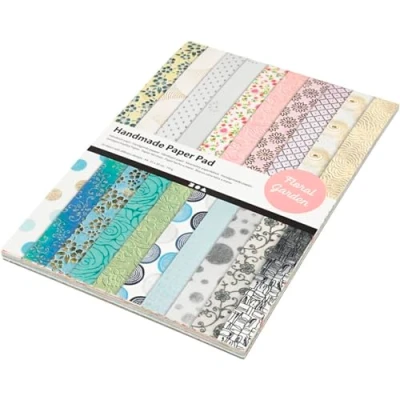 Bild av Paper Pad A4 Blommande Trädgård 20 ark Handgjort papper
