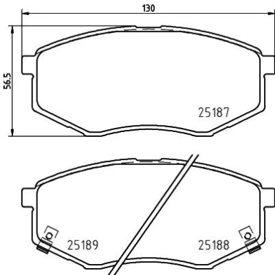 Bild av HELLA 8DB 355 037 981 Jeu de plaquettes frein contact signal d&#039;usure inclus avec accessoires KIA: Optima / K5 Berline