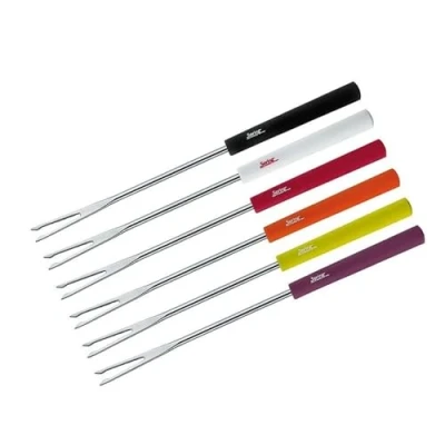 Bild av Spring 2690260606 köttfondue gaffel basic färgglada 6 stycken, rostfritt stål, silver, 1,8 x 12 27 cm