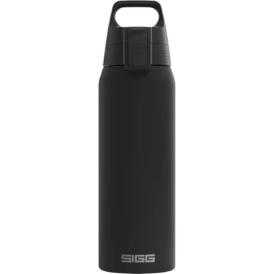 Bild av SIGG Isolerad vattenflaska Shield Therm One Black lämplig för kolsyrade drycker läckagesäker diskmaskinssäker BPA fri 90% återvunnet rostfritt stål svart 0,75 l