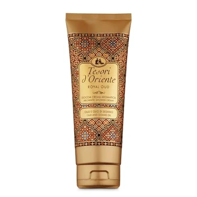 Bild av Tesori d&#039;Oriente Royal Oud krämdusch med kryddiga noter, trä, ger huden en långvarig känsla av välbefinnande, 250 ml