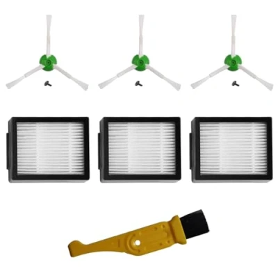 Bild av MIRTUX Reservdelar Tillbehör Kit Kompatibel med Roomba E5 i7 e5154 e5158. Pensel Pack Sidor och filter E6 i7+ j7 j7+ 3 borstar
