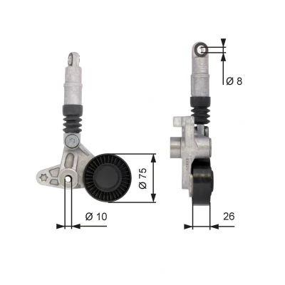 Bild av GATES FleetRunner Micro V Kit T39099 Poulie Tendeur AUDI: A6 C6 Berline, A4 B7 Avant, Berline