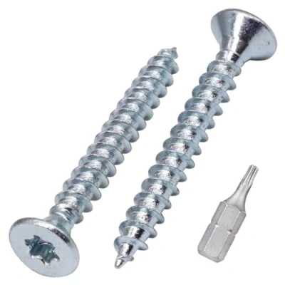 Bild av SKIR&#039;CO (300 st) Förzinkat stål träskruvar 3,0 x 25 mm, torxhuvud, försänkt huvud, spånskiva skruvar, helgängad