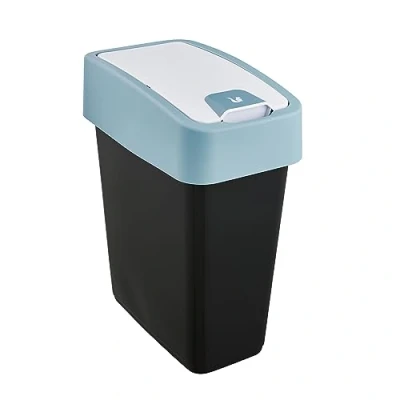 Bild av keeeper Premium avfallsbehållare med lock och lock, mjuk touch, 10 l, magne, nordisk blå