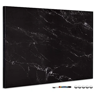 Bild av Navaris Magnettavla magnetisk pinnvägg memoboard för märkning 90 x 60 cm anteckningstavla olika Designs tavlan tvättbart med magnetstift