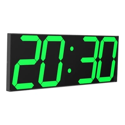 Bild av CHKOSDA LED klocka digital stor väggklocka med 18 tums skärm, nedräkningsklocka 8 justerbara ljusstyrkor, ställa in 16 larm, 12/24 timmars display, temperatur och kalendervisning