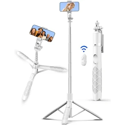 Bild av 179CM Mobilstativ, Aluminium Mobilstativ med fjärrkontroll, Expanderbart All in 1 Selfie Stick Stativ, Stativ för iPhone, Smartphone &amp; Kamerastativ, Mobilhållare iPhone/Android/Kamera