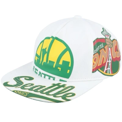 Bild av Mitchell &amp; Ness NBA In Your Face Deadstock Cap Seattle Supersonics Vit