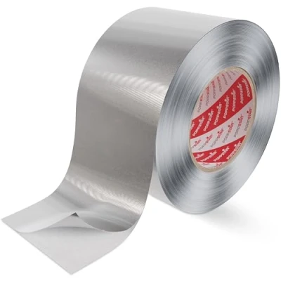 Bild av Poppstar självhäftande aluminiumtejp/aluminiumfolietejp med skyddspapper, 1 rulle (50m x 72mm) för tätning och förslutning, fuktspärr diskmaskin, arbetsbänk stuprännor