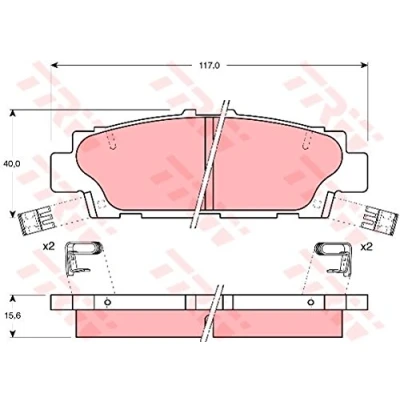 Bild av TRW GDB1257 Jeu de plaquettes frein avec indicateur d&#039;usure accessoires LEXUS: LS I