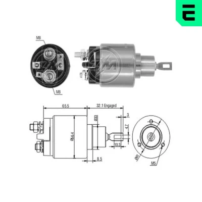 Bild av Magnetswitch, startmotor, austin,mg,rover,vw, 026 911 287