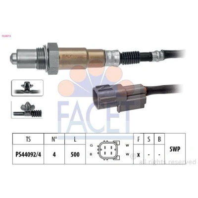 Bild av FACET 10.8515 Sonde lambda avec monture chauffé, planaire, Filetage prégraissé KIA: Optima / K5 Berline, Sportage IV, SORENTO 3
