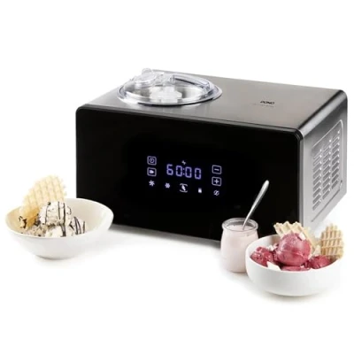 Bild av Domo DO9252I, Glassmaskin med kompressor, 1,5 l, LED, Rostfritt stål, 60 dB, Svart