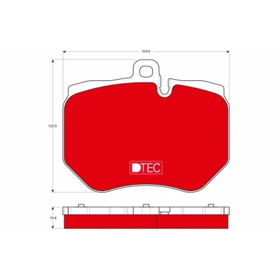 Bild av TRW DTEC COTEC GDB1848DTE Jeu de plaquettes frein préparé pour indicateur d&#039;usure AUDI: Q7, A6 C6 Avant, Berline
