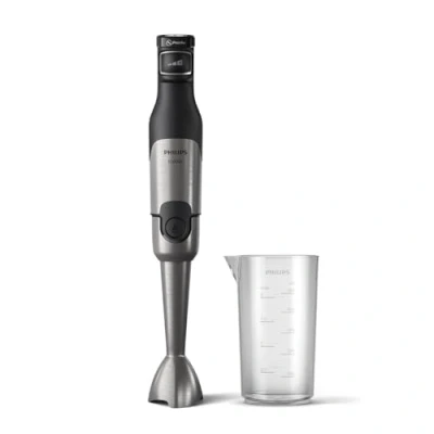 Bild av Philips 5000 Serie Stabmixer 1200W Leistung. ProMix Technologie. LED Geschwindigkeitsanzeiger. Stufenlose Geschwindigkeitseinstellung. Kompaktes Design. Leicht zu reinigen. Schwarz (HR2681/00)