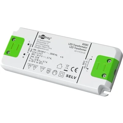 Bild av Goobay 65583 LED transformator 700 mA/12 W/LED för konstant ström/LED drivrutin strömkälla/transformator inomhusbelysning/strömförsörjningsljus