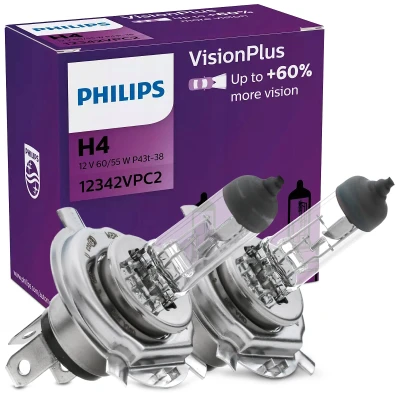 Bild av PHILIPS 12342VPC2 Ampoule, projecteur longue portée H4 12V 60/55W Halogène RENAULT: Kangoo II / Grand Kangoo, I Express,