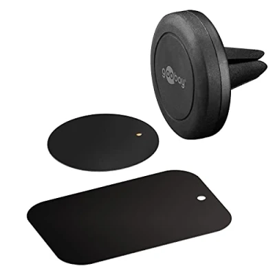Bild av Goobay 47145 Magnetisk hållare/mobiltelefonhållare för bil ventilation/universell/smal design smartphone bilhållare svart