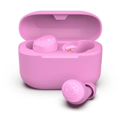Bild av JLab Go Air Pop+ True Wireless Earbuds, In Ear Hörlurar, Bluetooth 35H Speltid, Hörlurar med Mikrofon, USB C Laddningsetui, Dual Connect, EQ3 Ljud, Rosa