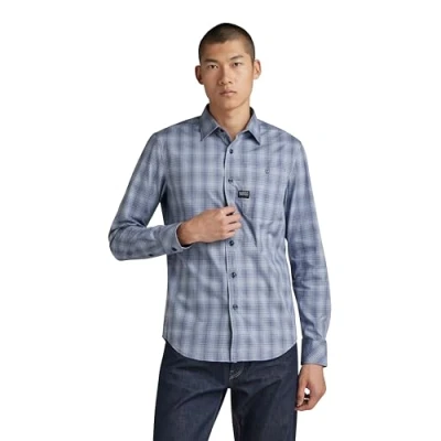Bild av G STAR herrskjorta, Flerfärgad (Vintage Indigo Liam Check D23553 d531 g297), XS
