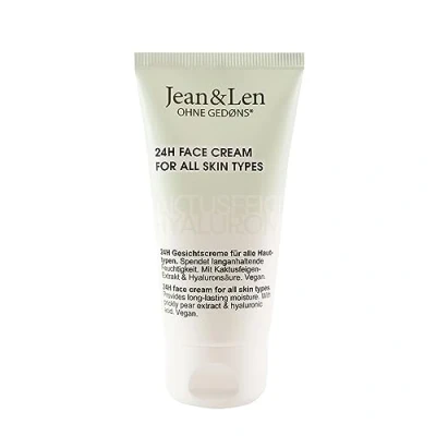 Bild av Jean &amp; Len Moisturising Face Cream Prickly Pear Hyaluron, minskar stramhet och torrhetslinjer, för alla hudtyper, utan parabener silikoner, vegan, 50 ml