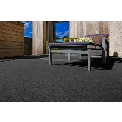 Bild av andiamo Konstgräsmatta Field med lugg konstgräs utomhus för användning som balkong golvbeläggning eller utomhusmatta väderbeständig och kan skäras till storlek 133 x 500 cm, antracit