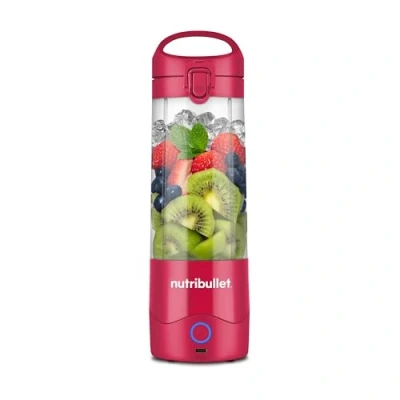 Bild av nutribullet lätt portabla blender, 475 ml BPA fri Tritan, miniblender med 4 punktsblad i rostfritt stål, multifunktionell USB C laddare, 15+ blandningscykler, Magenta, NBP003