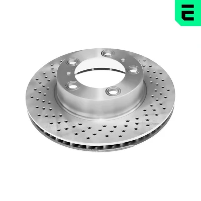Bild av OPTIMAL Disque de frein PORSCHE: Boxster, Cayman Essieu avant gauche 24mm 5/7 perforé/ventilé l&#039;intérieur revêtu à haute teneur en carbone