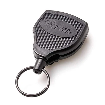 Bild av KEY BAK S48 infällbar spole, 121,9 cm rostfri kabel, robust polykarbonathölje, stålsvart, 5,79 x 1,78 8,64