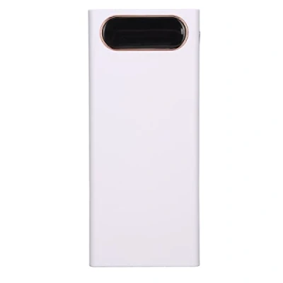 Bild av 16x18650 Externt Batteripaket, 2 USB utgångar DIY Power Bank, Plast Shell Box med LCD skärm, Bank fodral, Tre Micro/Typ C ingång, Liten och Lätt Design(vit)