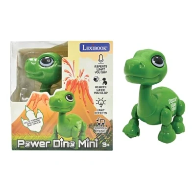 Bild av Lexibook, Power Dino Mini, Min lilla dinosaurierobot, Dinosaurierobot med ljud, musik, ljuseffekter, röstupprepning och ljudreaktion, leksak för pojkar flickor, ROB02DINO