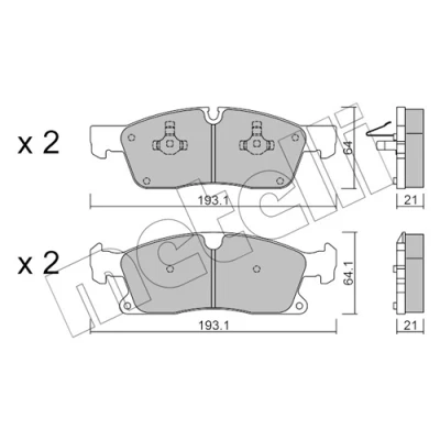 Bild av Bromsbeläggssats, skivbroms METELLI 22 0927 4