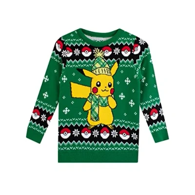 Bild av Pokemon Pojkar Pikachu Jultröja Grön 122