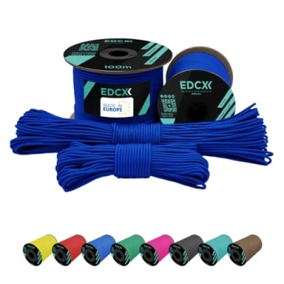 Bild av EdcX 2 mm Nylon Paracord 275 (50 och 100 m) 100% nylonrep, 3 tråds sladd, Nylonsnöre i många färger
