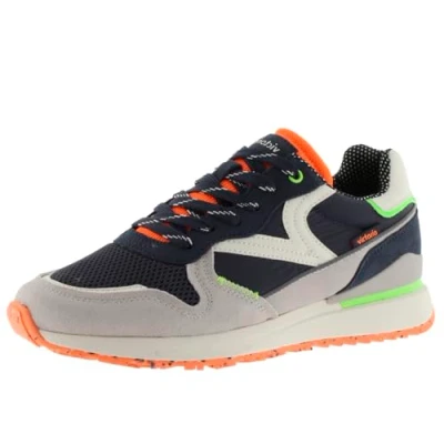 Bild av victoria 1985 lätta sneakers nylon och delar fluo skorpa läder retro logotyp 8802113 för män, Marinblå, 44 EU